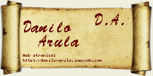 Danilo Arula vizit kartica